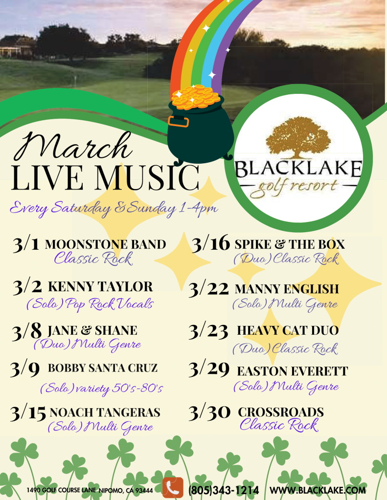 March Live Music lineup